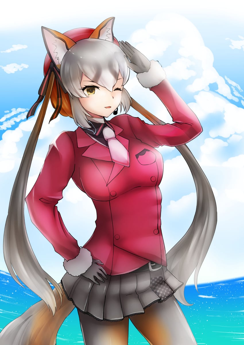 island fox (kemono friends and 1 more) drawn by august_vaella