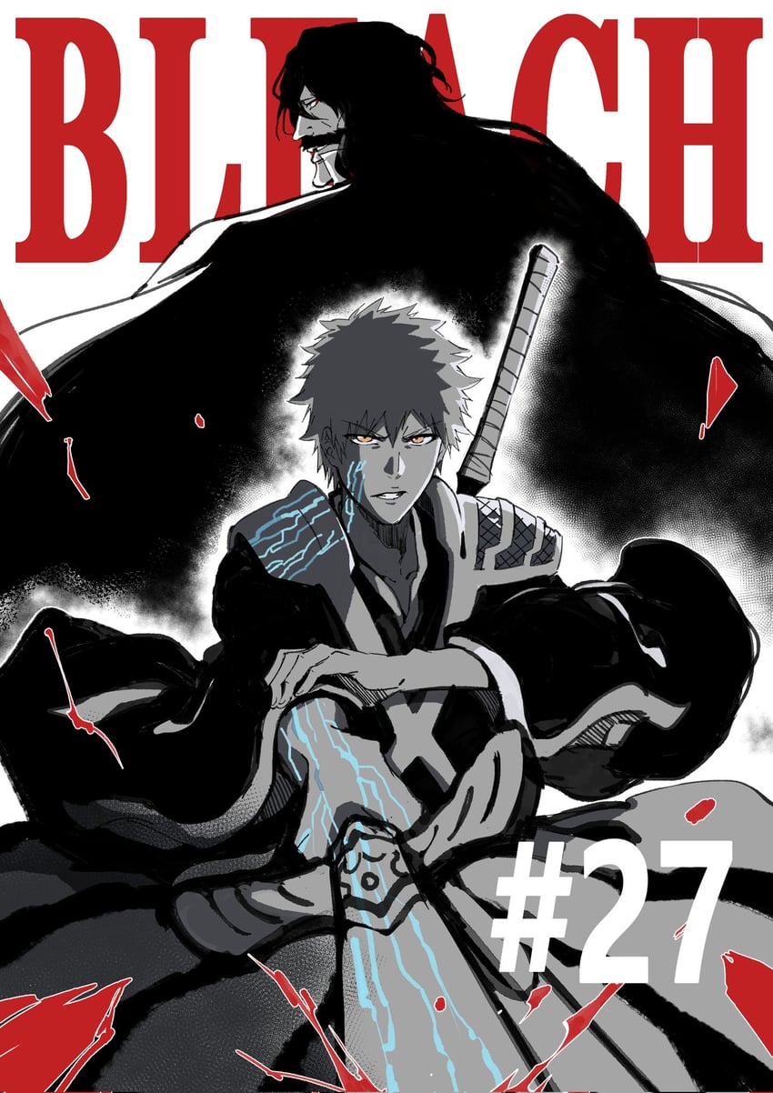 kurosaki ichigo and yhwach (bleach and 1 more) drawn by shaolong