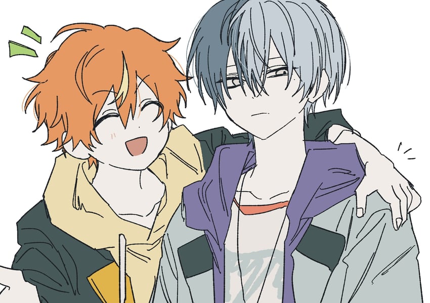 shinonome akito and aoyagi touya (project sekai) drawn by goguma_wagamja