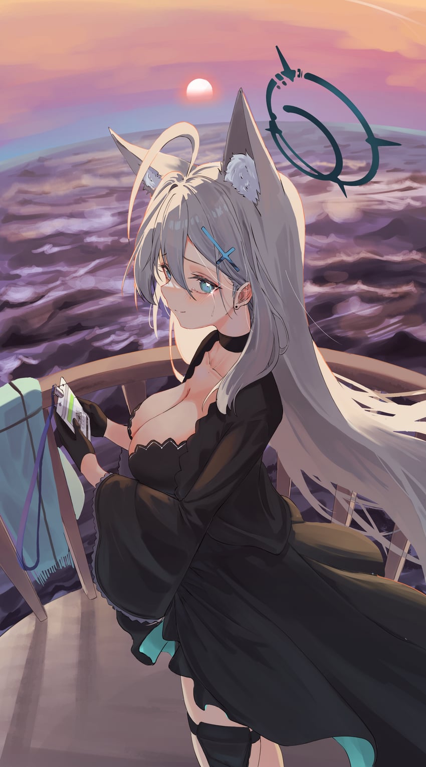 shiroko and shiroko terror (blue archive) drawn by cake_walker
