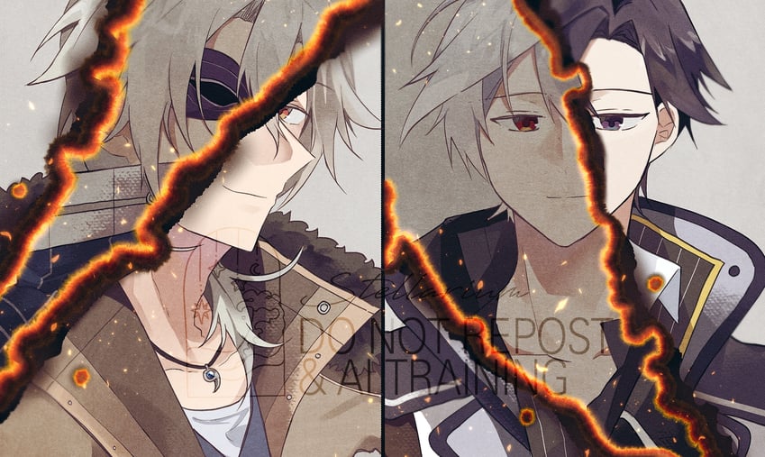 rean schwarzer, crow armbrust, and azure siegfried (eiyuu densetsu and 3 more) drawn by parang_(its_me_ovo)