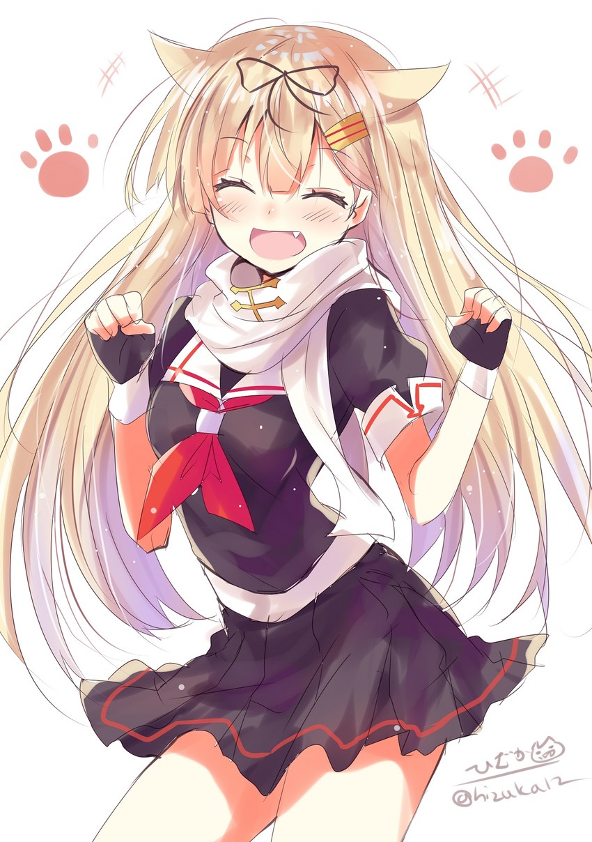 yuudachi and yuudachi kai ni (kantai collection) drawn by hizaka