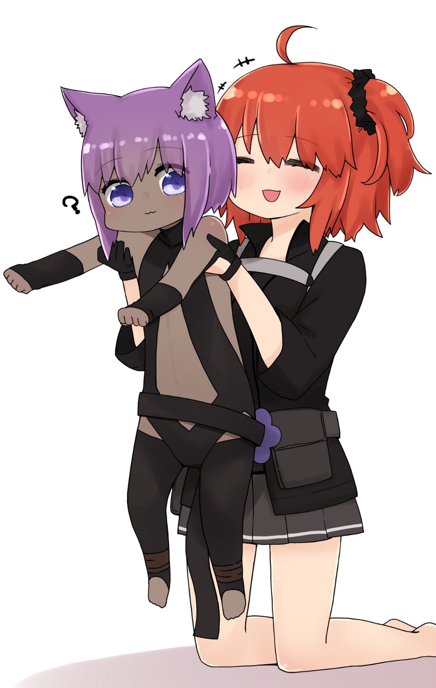 fujimaru ritsuka and hassan of serenity (fate and 1 more) drawn by i.u.y