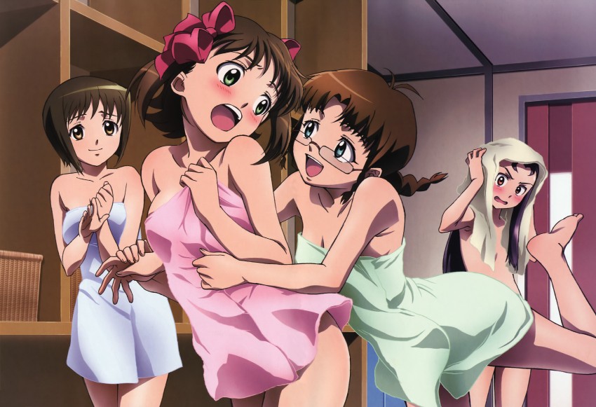 amami haruka, minase iori, hagiwara yukiho, and akizuki ritsuko (idolmaster and 1 more) drawn by takeuchi_hiroshi