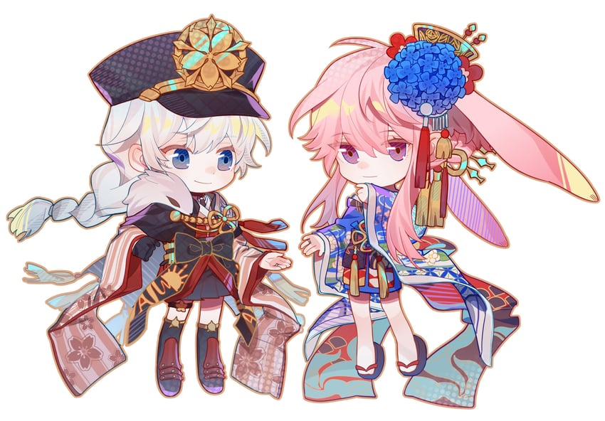 yae sakura and kallen kaslana (honkai and 1 more) drawn by shuiyaoximushi