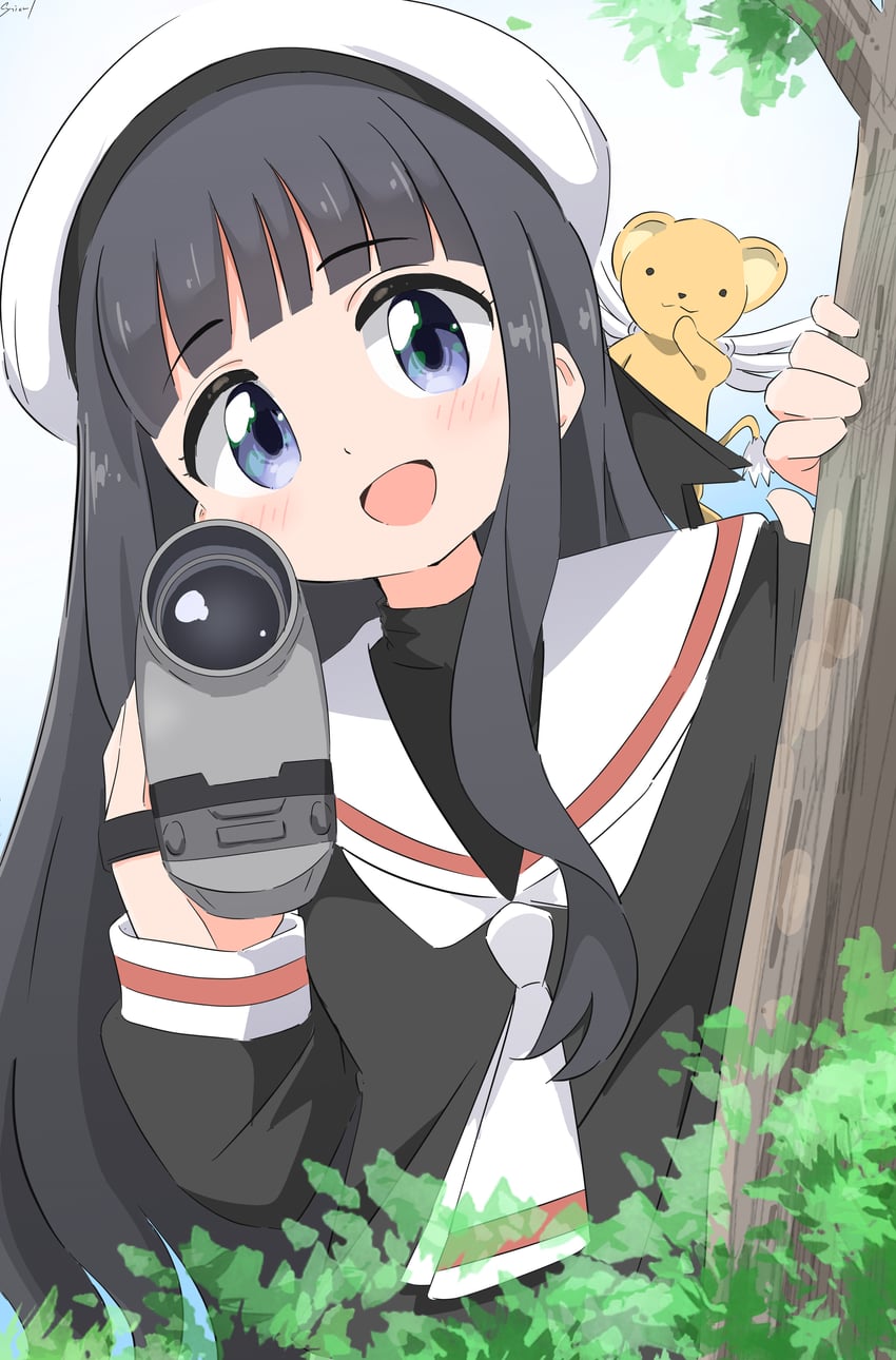 kero and daidouji tomoyo (cardcaptor sakura) drawn by cynical_(llcbluckg_c004)