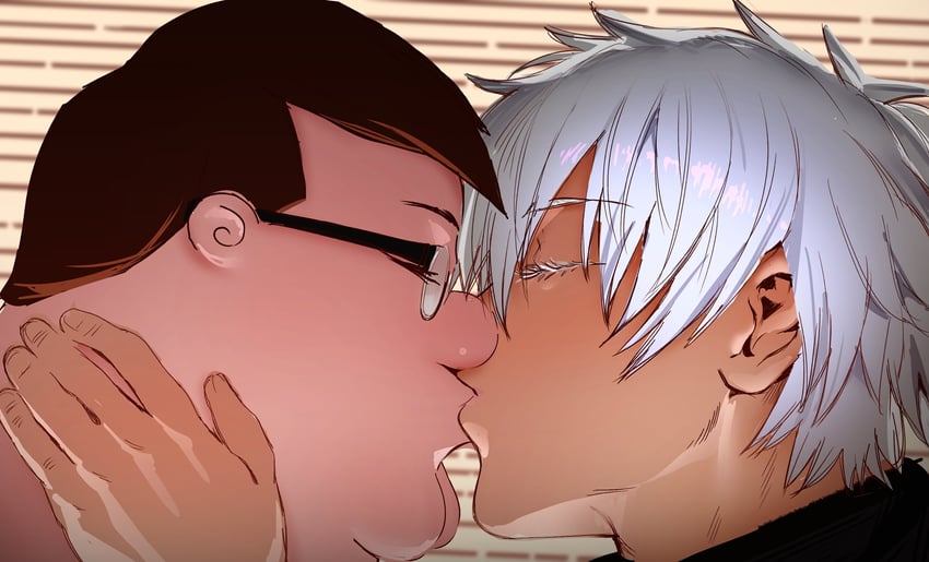 gojou satoru and peter griffin (jujutsu kaisen and 1 more) drawn by kowai_(iamkowai)