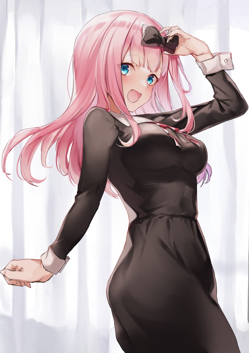 fujiwara chika (kaguya-sama wa kokurasetai ~tensai-tachi no renai zunousen~) drawn by hachiroku_(hatirokusann86)