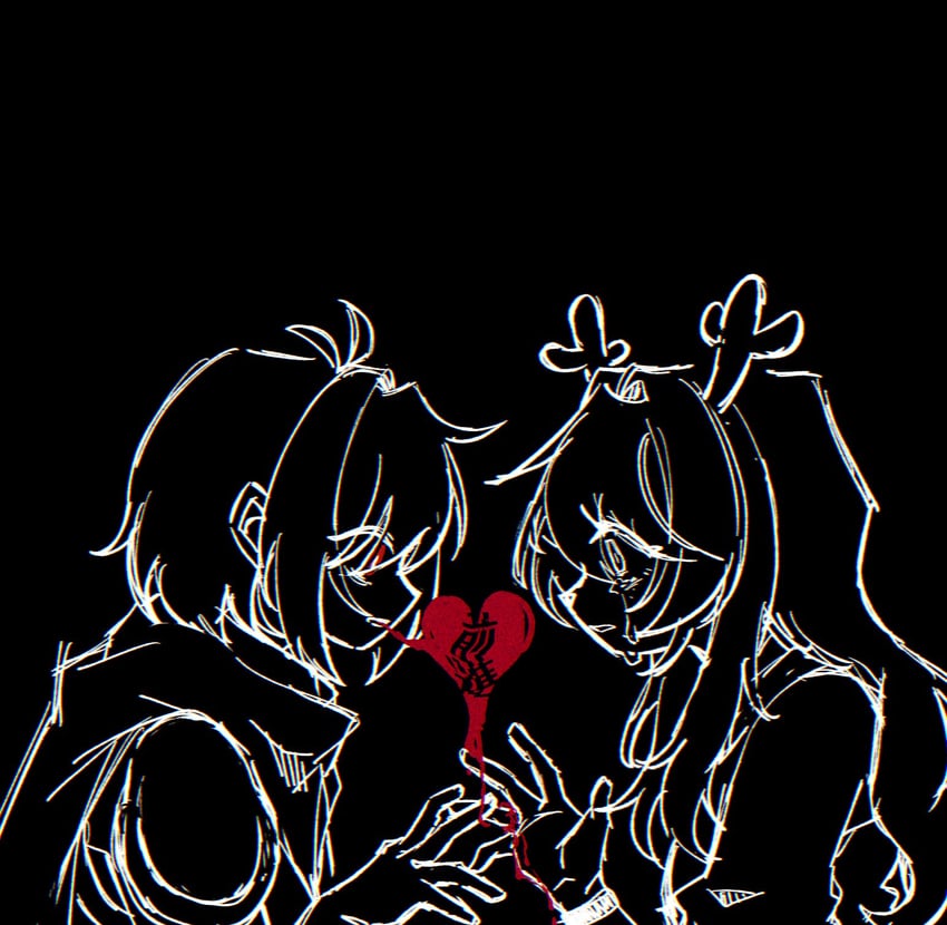kris, noelle holiday, and soul (deltarune) drawn by yoshino_(q_sci)