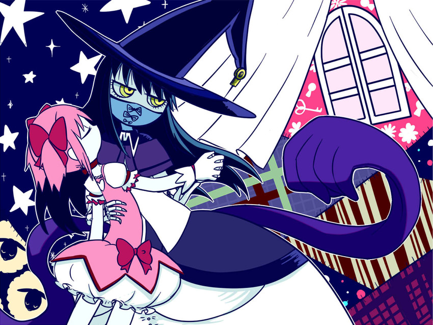 akemi homura, kaname madoka, and homulilly (mahou shoujo madoka magica and 1 more) drawn by nura_(oaaaaaa)