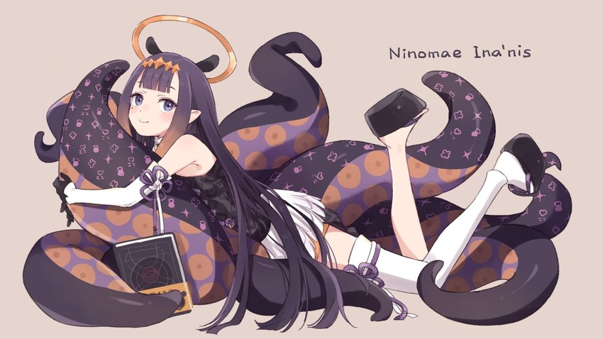 ninomae ina'nis and ao-chan (hololive and 1 more) drawn by demirinz