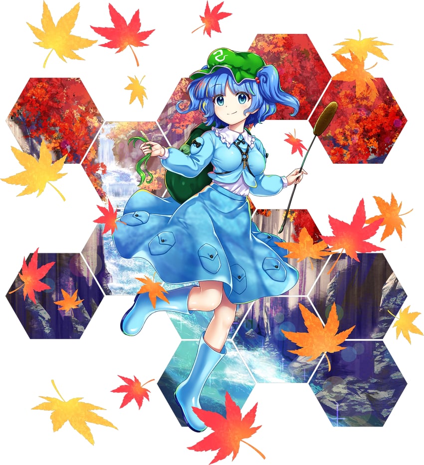 kawashiro nitori (touhou and 2 more) drawn by rotte_(1109)
