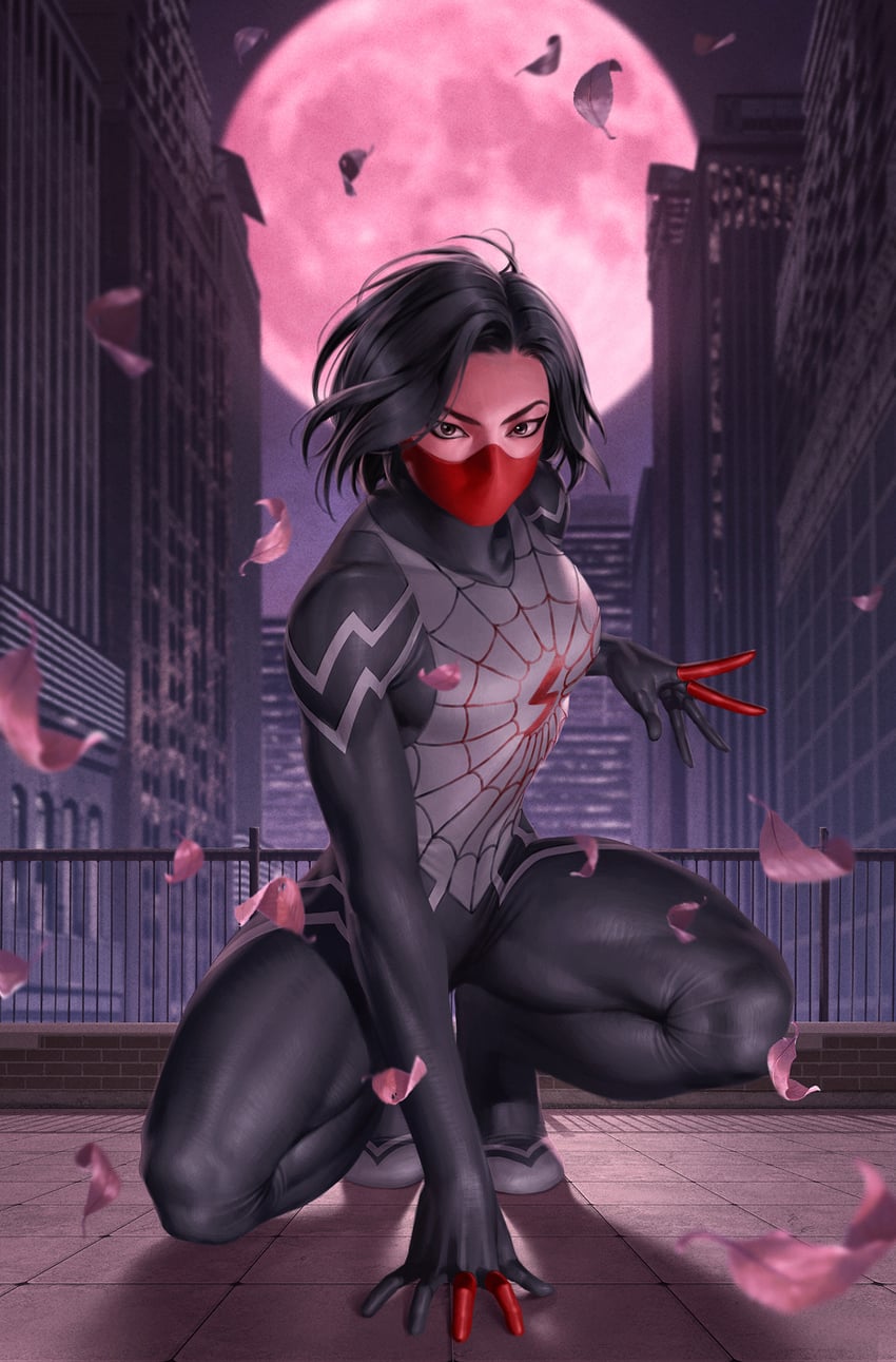 silk and cindy moon (marvel and 1 more) drawn by yoon_junggeun