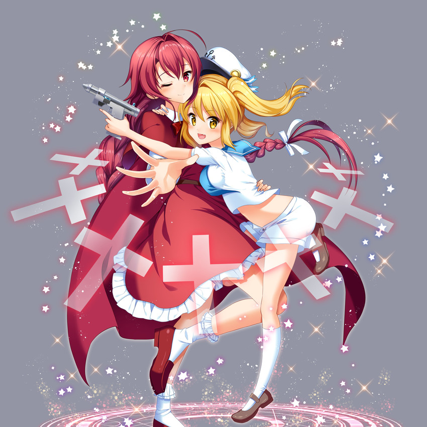 okazaki yumemi and kitashirakawa chiyuri (touhou) drawn by sea_scorpion_(umisasori)