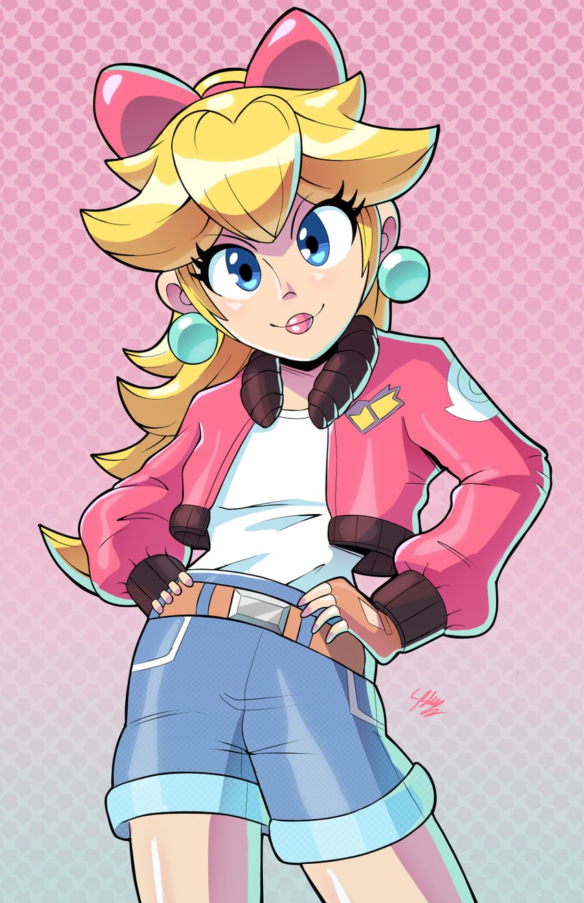 princess peach (mario and 2 more) drawn by staticblu