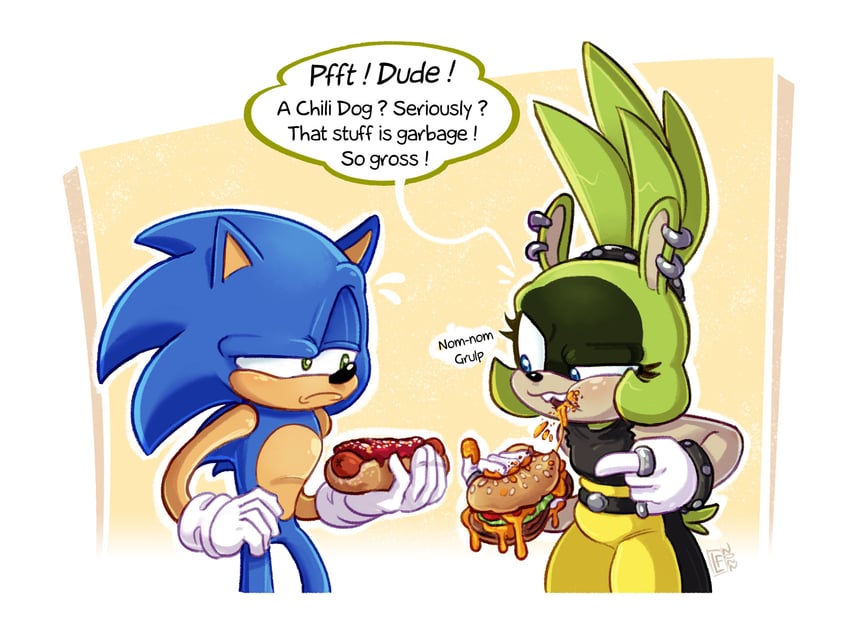 sonic the hedgehog and surge the tenrec (sonic and 1 more) drawn by francois.l