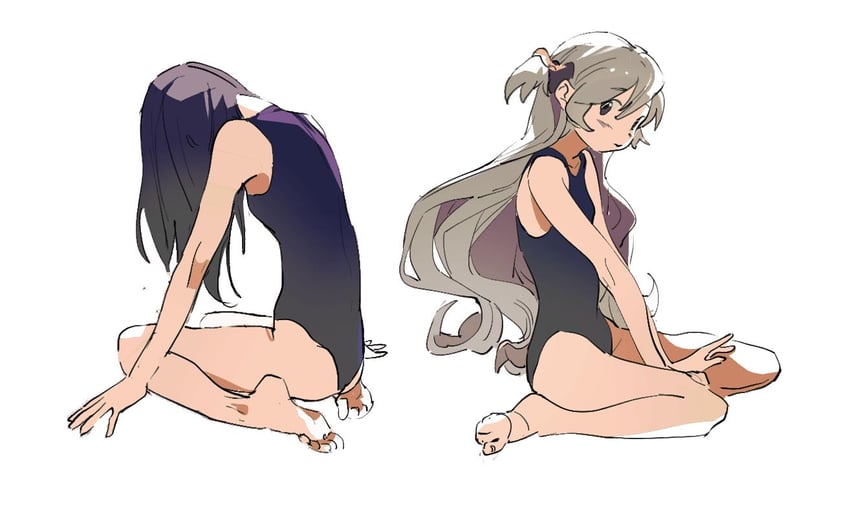 akemi homura and momoe nagisa (mahou shoujo madoka magica) drawn by sanyang003