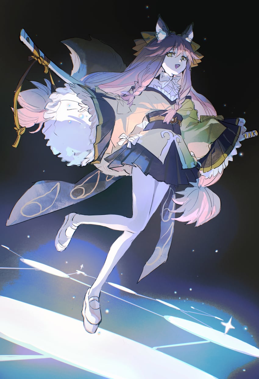 tamamo and tamamo aria (fate and 1 more) drawn by mimulishizi