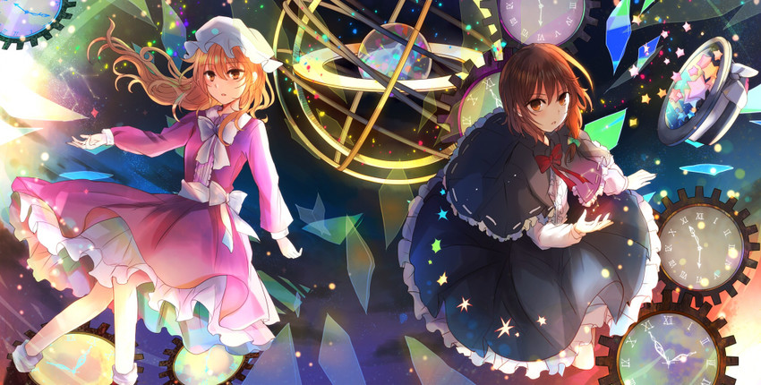 usami renko and maribel hearn (touhou and 1 more) drawn by kazu_(muchuukai)