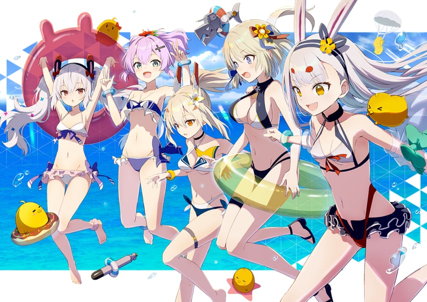 manjuu, ayanami, laffey, javelin, z23, and 1 more (azur lane) drawn by gotyou