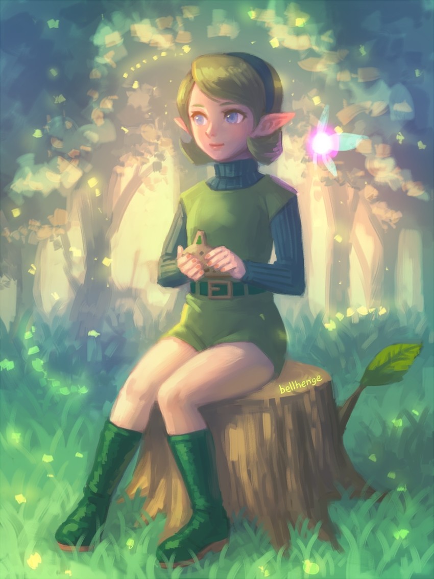 saria (the legend of zelda and 1 more) drawn by bellhenge