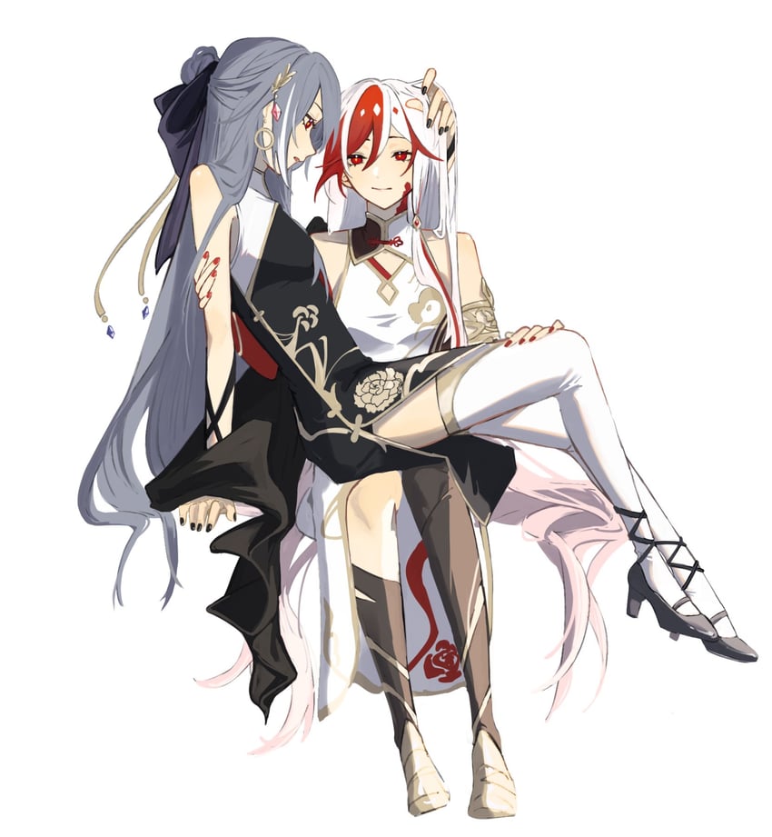 fu hua and herrscher of sentience (honkai and 1 more) drawn by sho_2nini