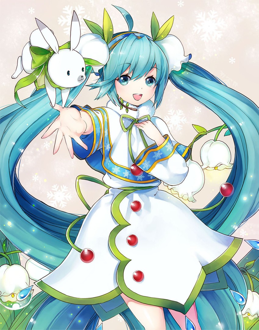 hatsune miku, yuki miku, and rabbit yukine (vocaloid) drawn by kimijima_(kimijima0301)