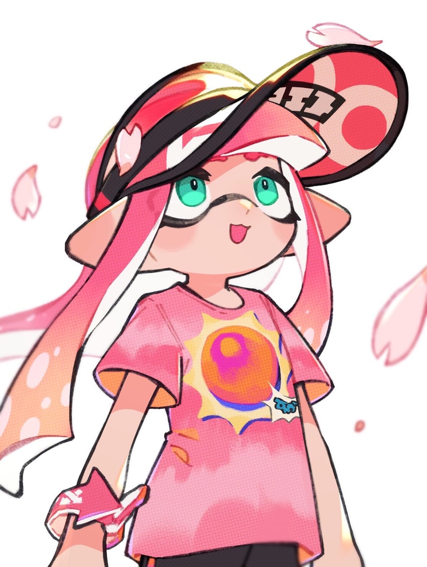 inkling player character and inkling girl (splatoon and 1 more) drawn by inari1369