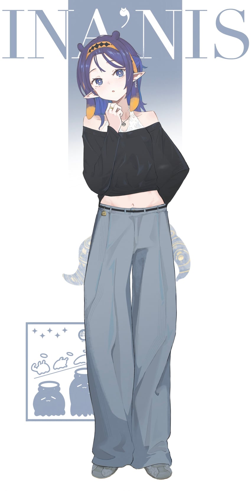 ninomae ina'nis and takodachi (hololive and 1 more) drawn by simuyutou