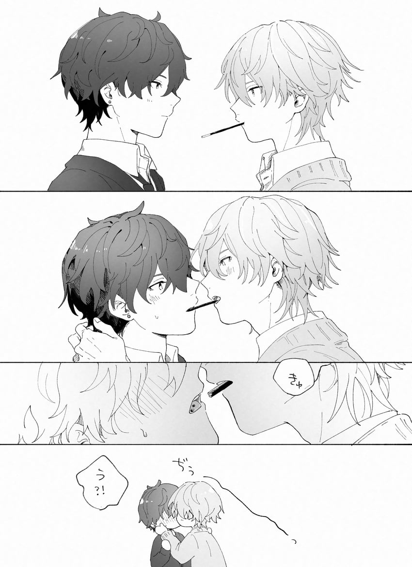 trailblazer, caelus, and dan heng (honkai and 1 more) drawn by kino_mgmg