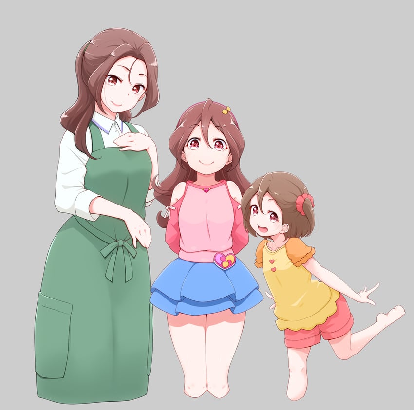 sakura uta, sakura hamori, and sakura oto (precure and 1 more) drawn by yonekura_hisaki