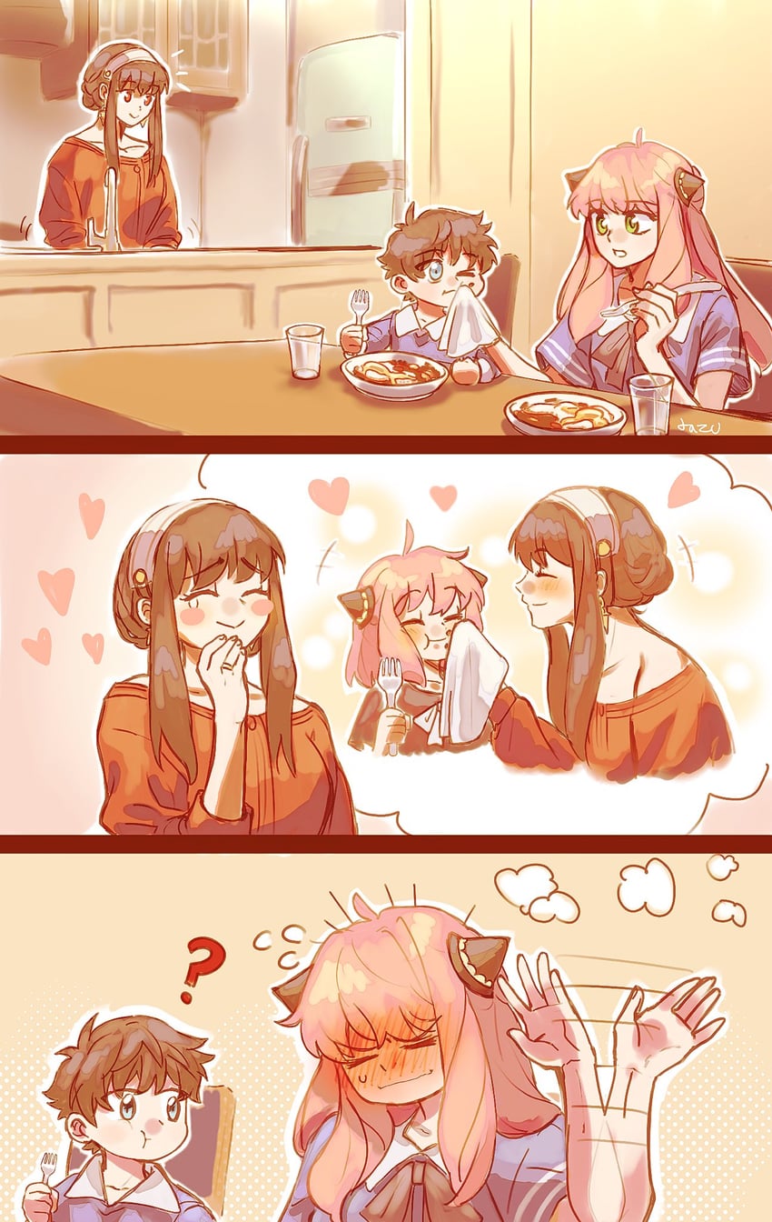 yor briar and anya (spy x family) drawn by tazuransi