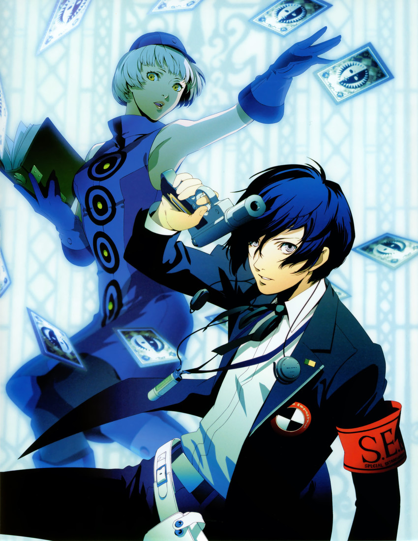 yuuki makoto and elizabeth (persona and 2 more) drawn by soejima_shigenori
