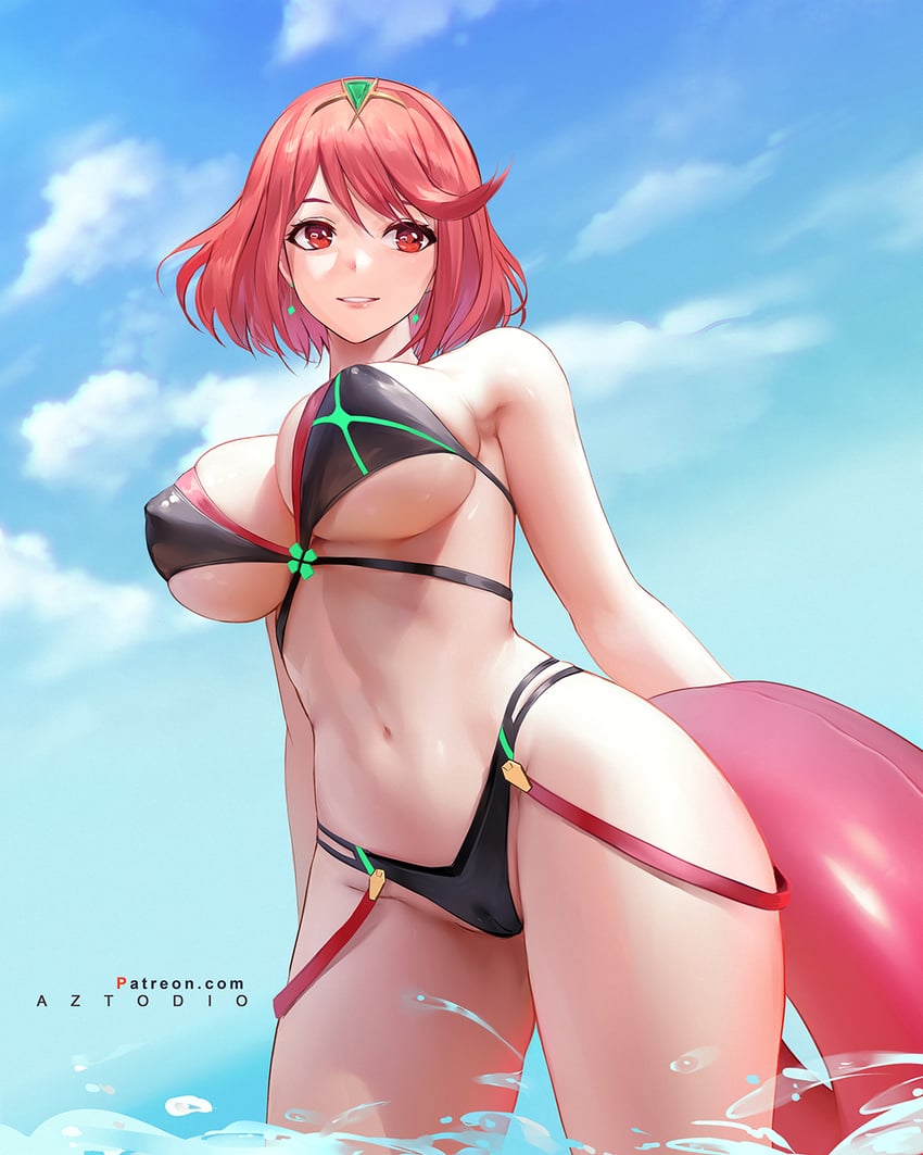 pyra (xenoblade chronicles and 1 more) drawn by aztodio