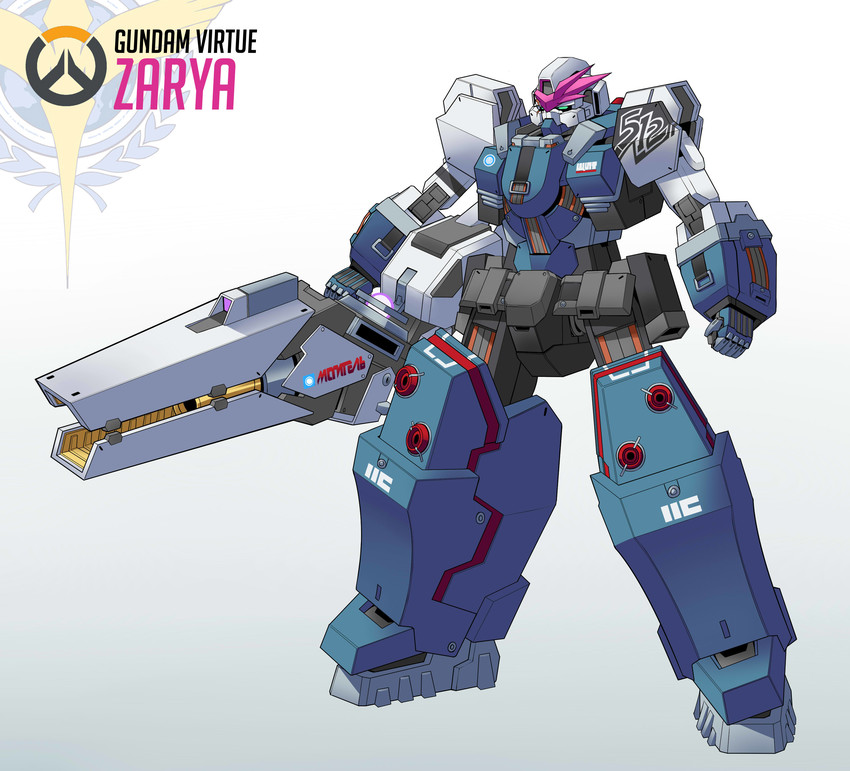 zarya and gundam virtue (gundam and 3 more) drawn by exaxuxer