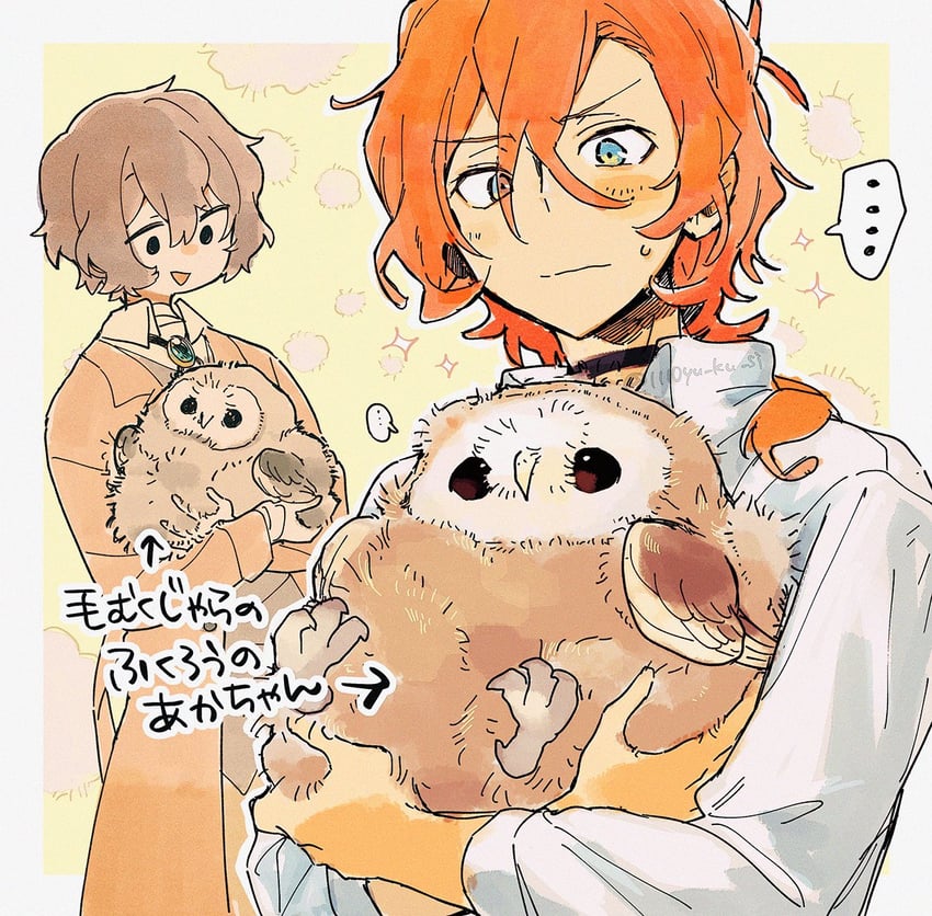 dazai osamu and nakahara chuuya (bungou stray dogs) drawn by rinu