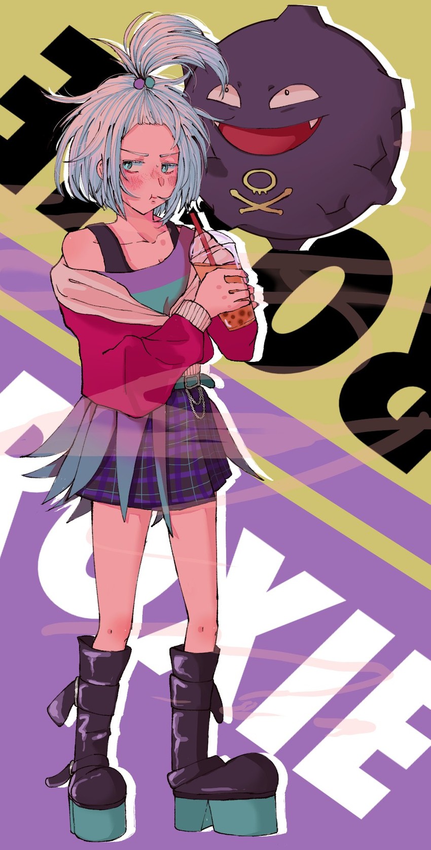 roxie and koffing (pokemon and 1 more) drawn by ontan
