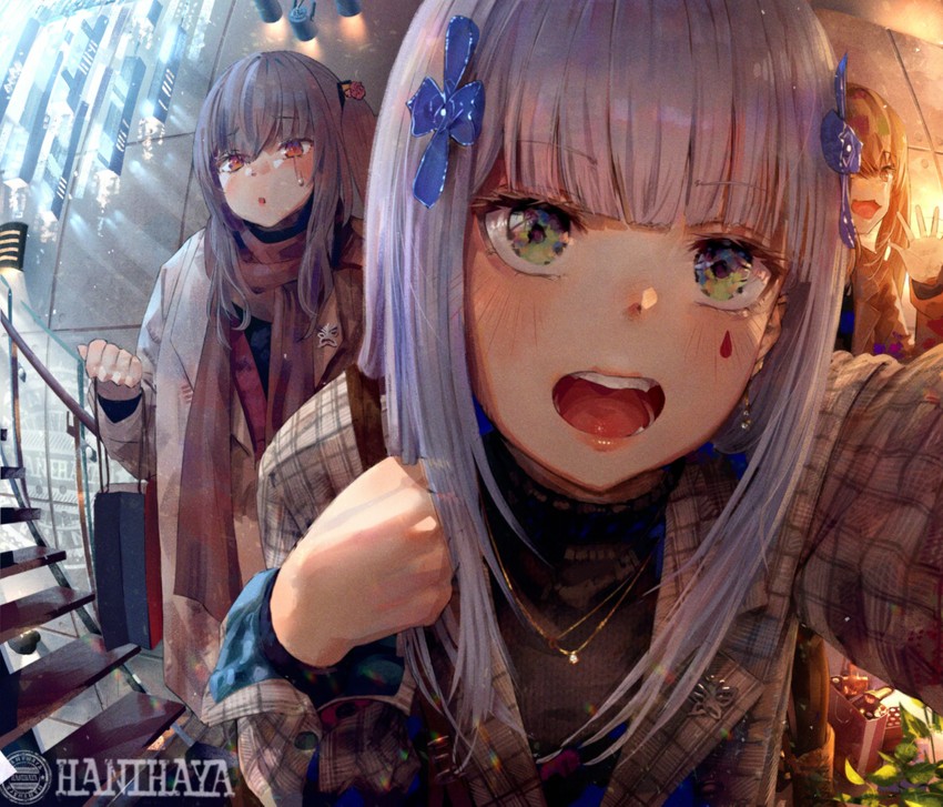 hk416, ump45, and ump9 (girls' frontline) drawn by hani_haya