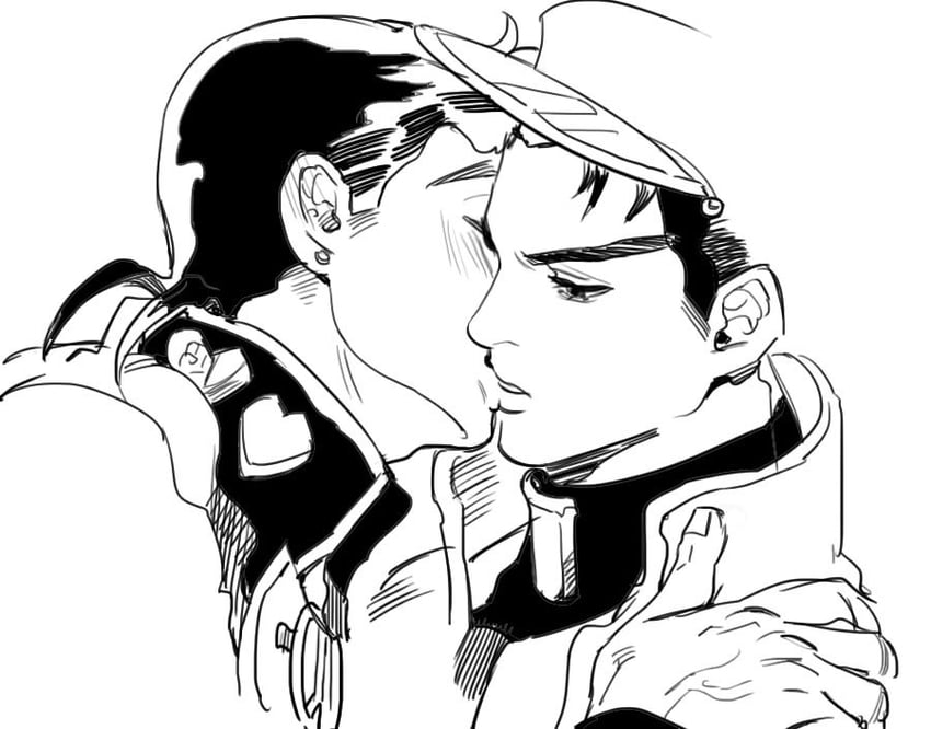 kujo jotaro and higashikata josuke (jojo no kimyou na bouken and 1 more) drawn by nojamman