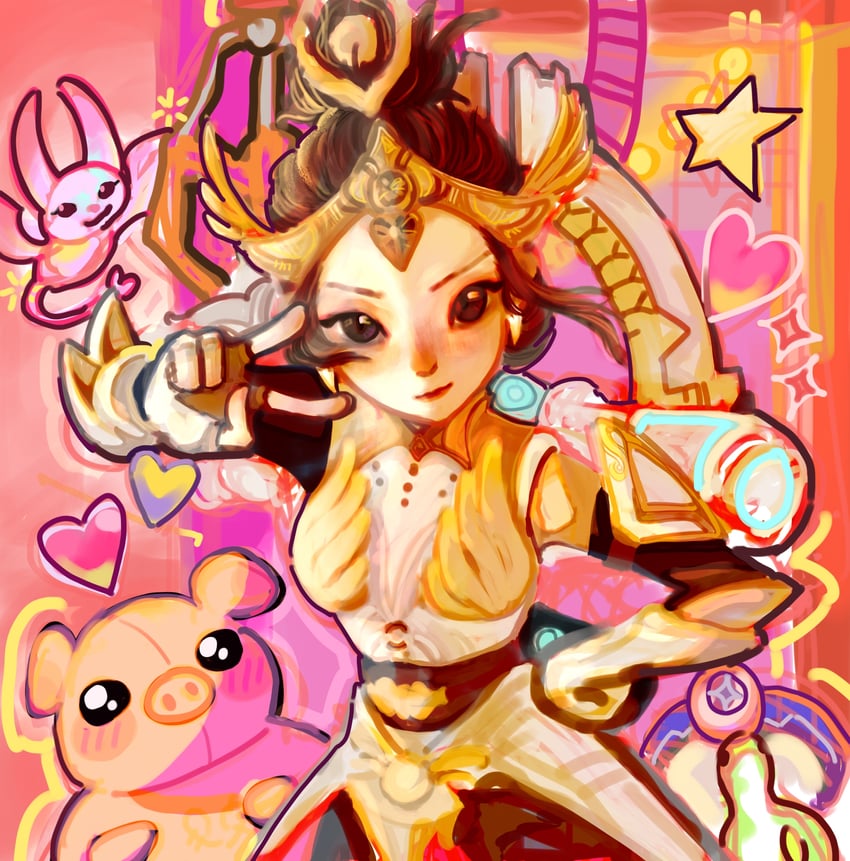 nessie, conduit, echo, and gilded radiance conduit (apex legends) drawn by wang_wu_(laojiuyijiuhenxian)