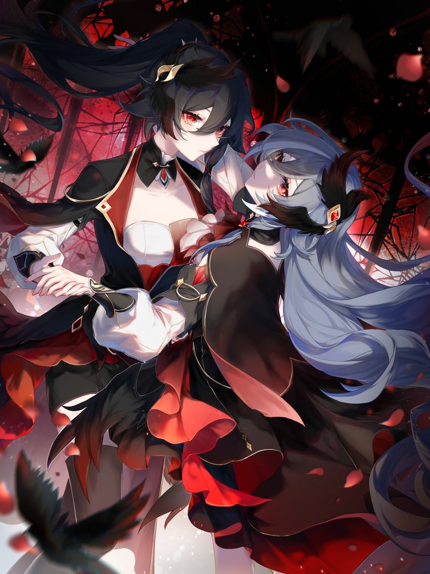 fu hua and herrscher of sentience (honkai and 1 more) drawn by mangzhi_yaoyao