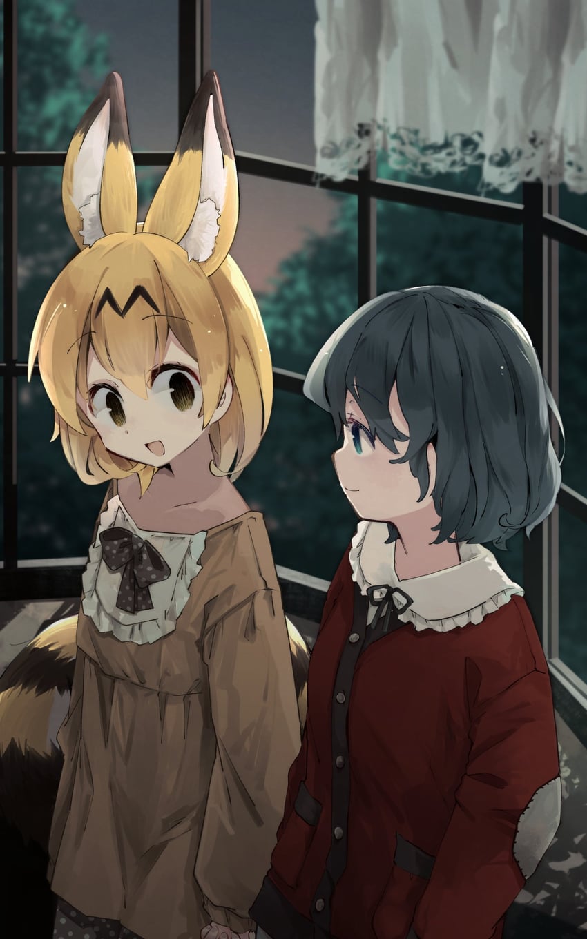 serval and kaban (kemono friends) drawn by nanana_(nanana_iz)