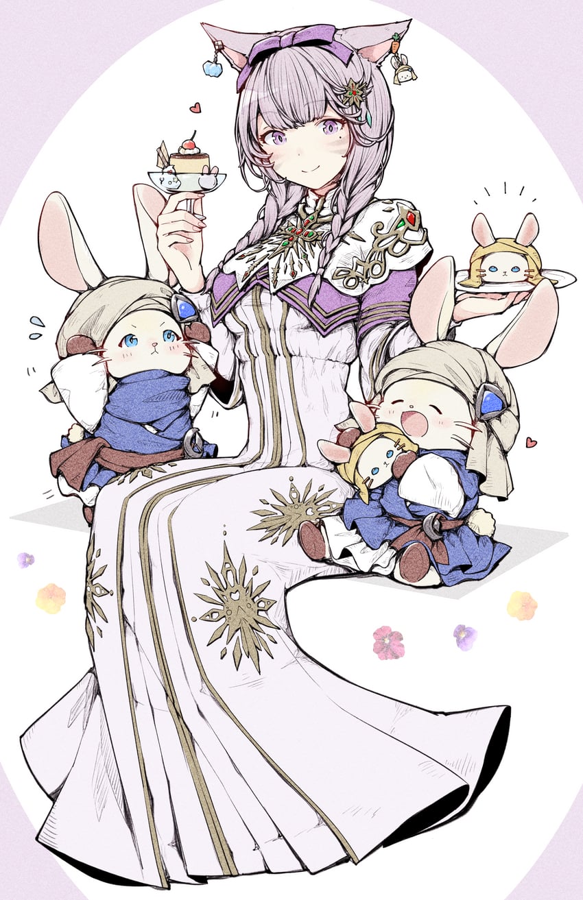 warrior of light and loporrit (final fantasy and 1 more) drawn by mokokoiro