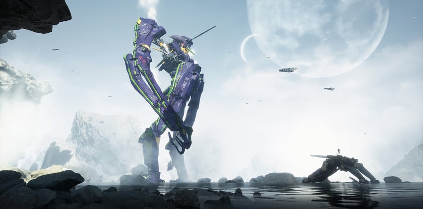 eva 01 (original and 1 more) drawn by zhangluye
