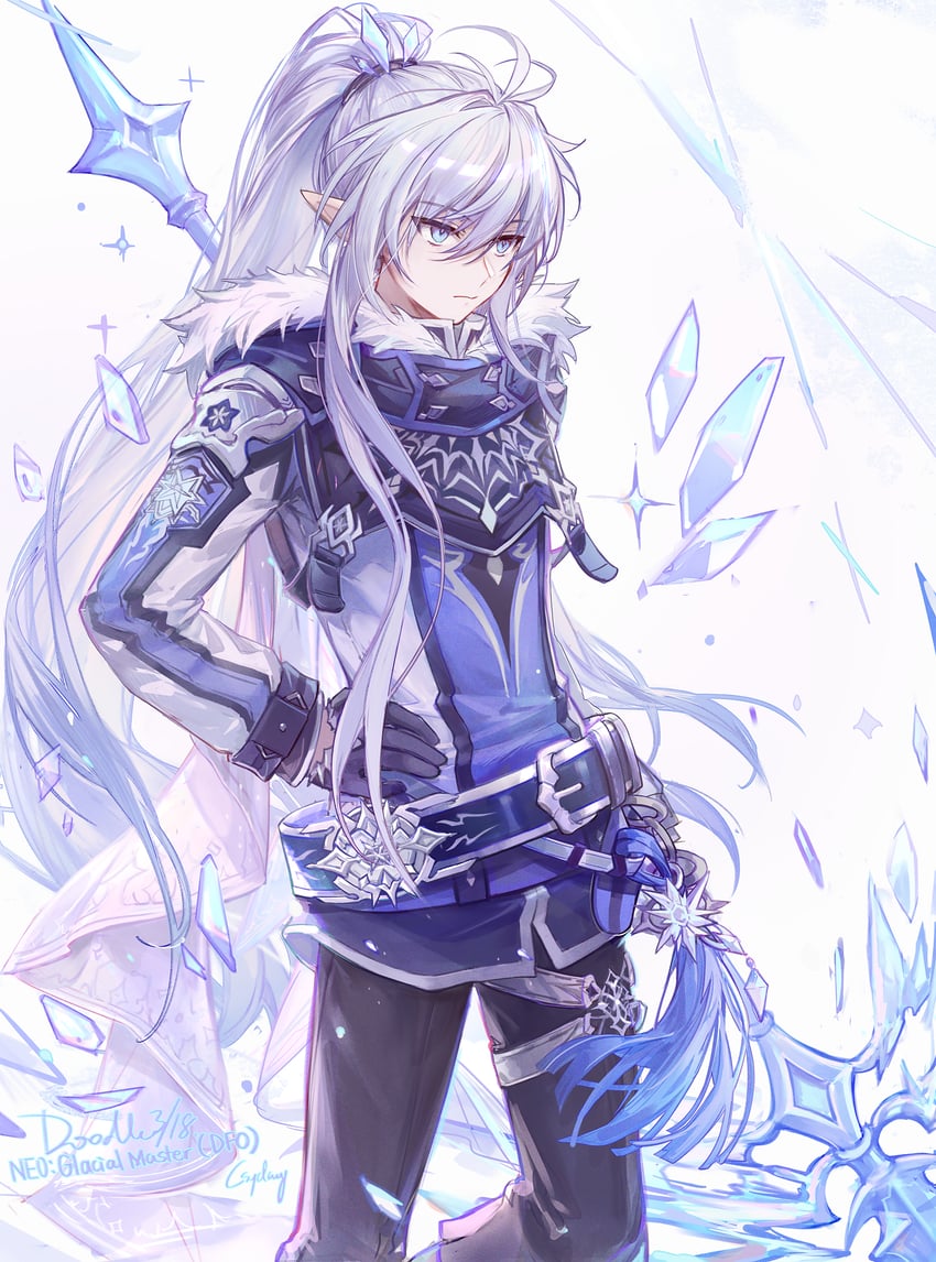 male mage and glacial master (dungeon and fighter) drawn by csyday