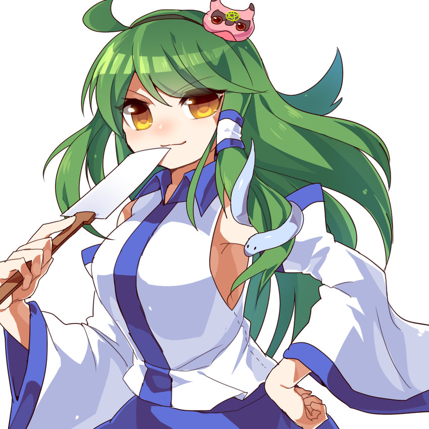 kochiya sanae and cauchemar (touhou and 1 more) drawn by kozakura_(dictionary)