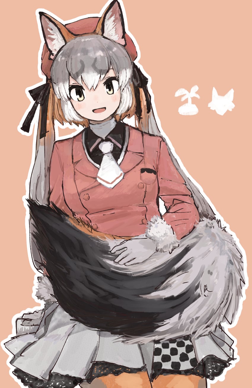 island fox (kemono friends and 1 more) drawn by rumenia_(ao2is)