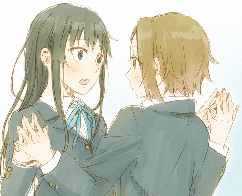 akiyama mio and tainaka ritsu (k-on!) drawn by oke_(okeya)