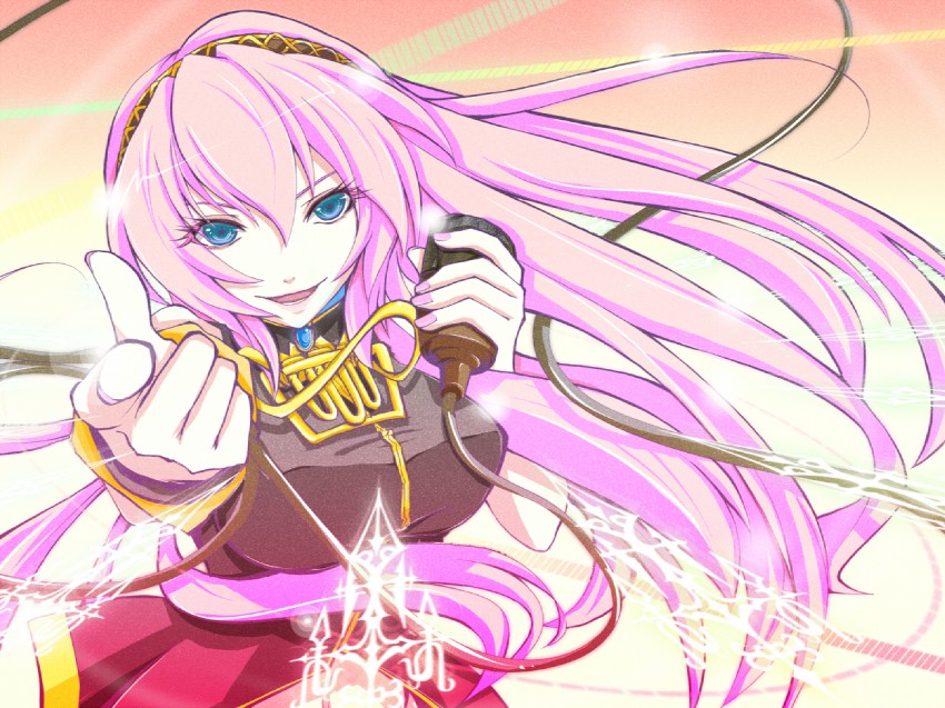 megurine luka (vocaloid and 2 more) drawn by haru_aki