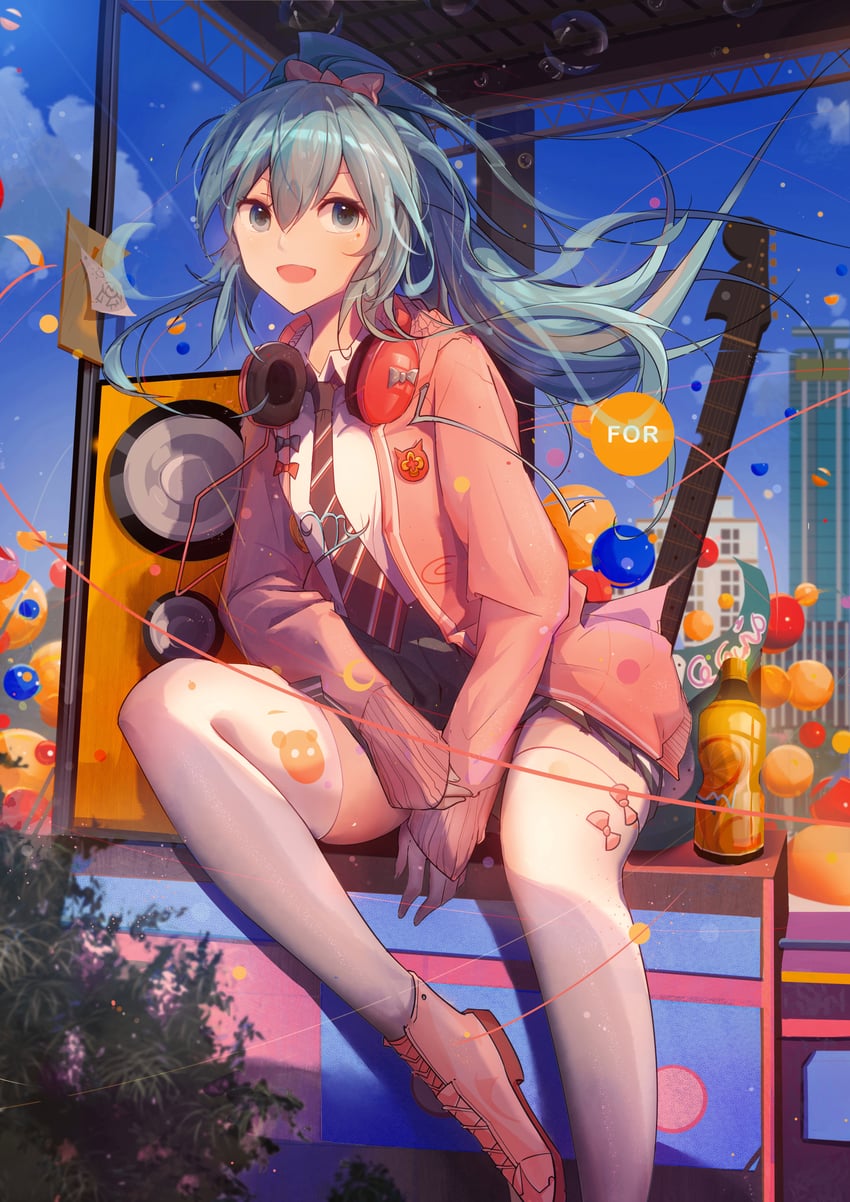 hatsune miku (vocaloid and 1 more) drawn by soukl.m